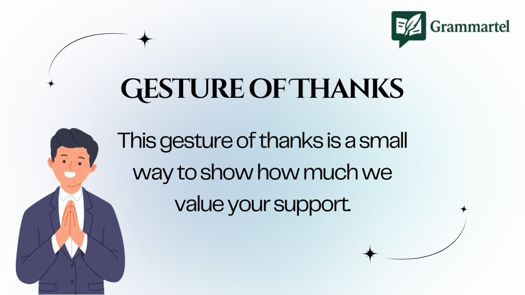 Gesture of Thanks