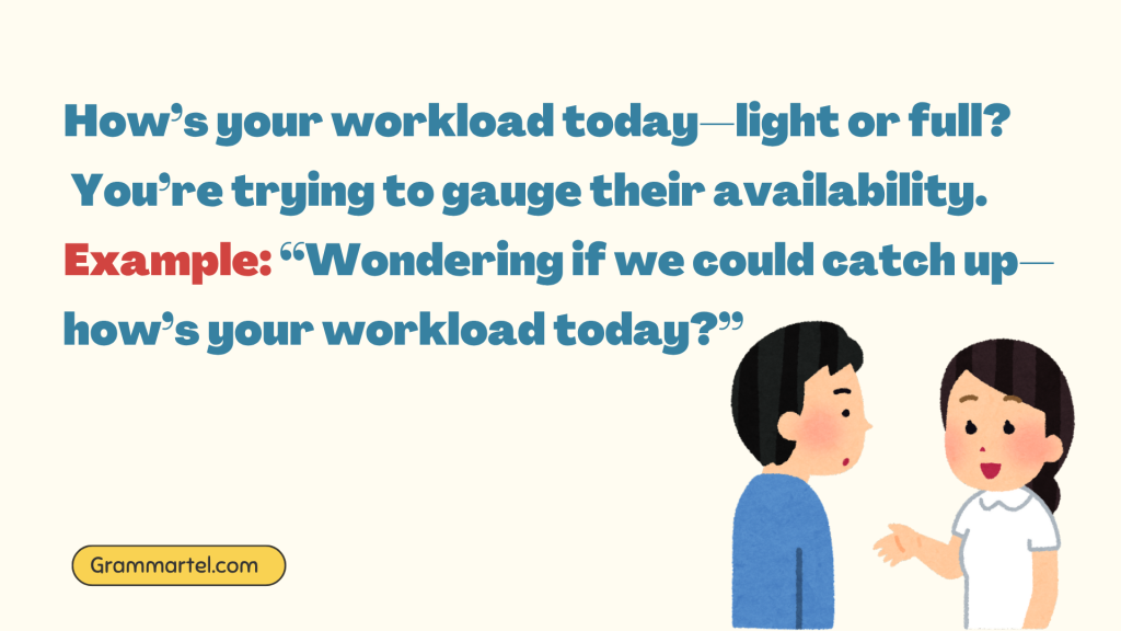 How’s your workload today—light or full?