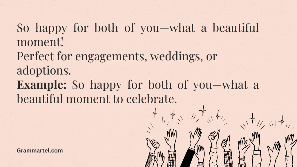 So happy for both of you—what a beautiful moment!