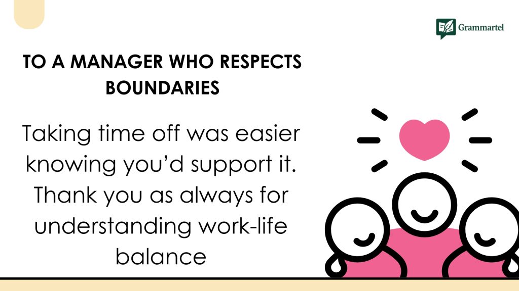 To a Manager Who Respects Boundaries