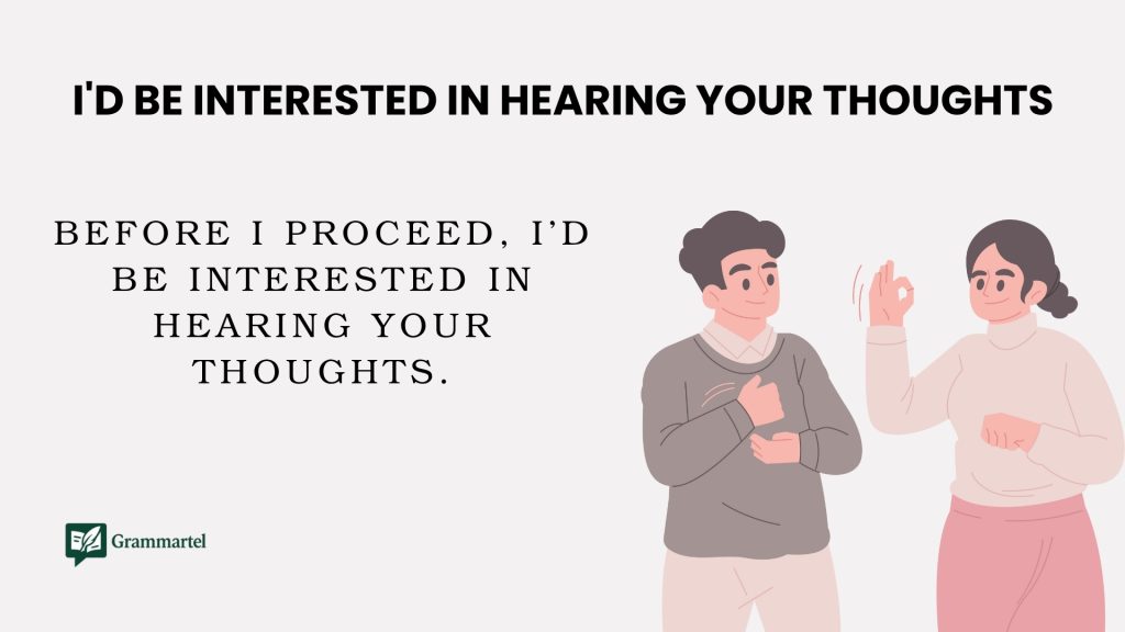  I'd be interested in hearing your thoughts