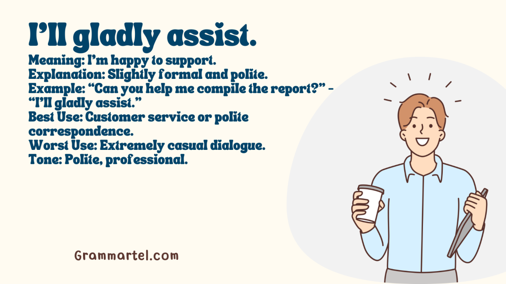 I’ll gladly assist.