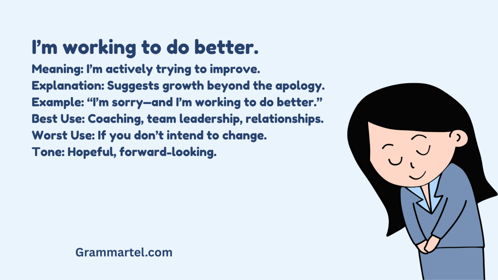 I’m working to do better.