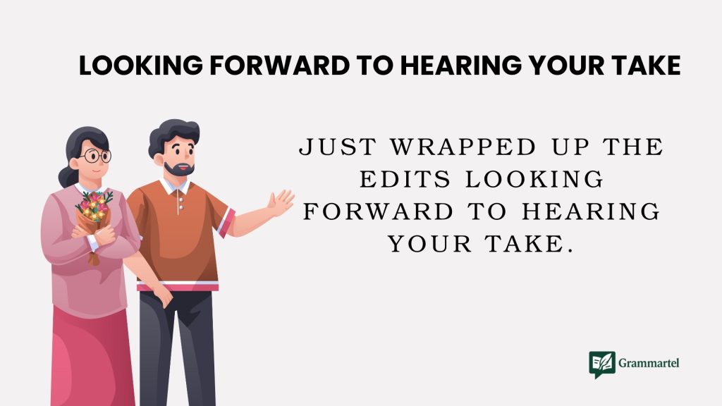 Looking forward to hearing your take
