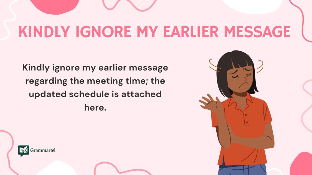 Kindly ignore my earlier message