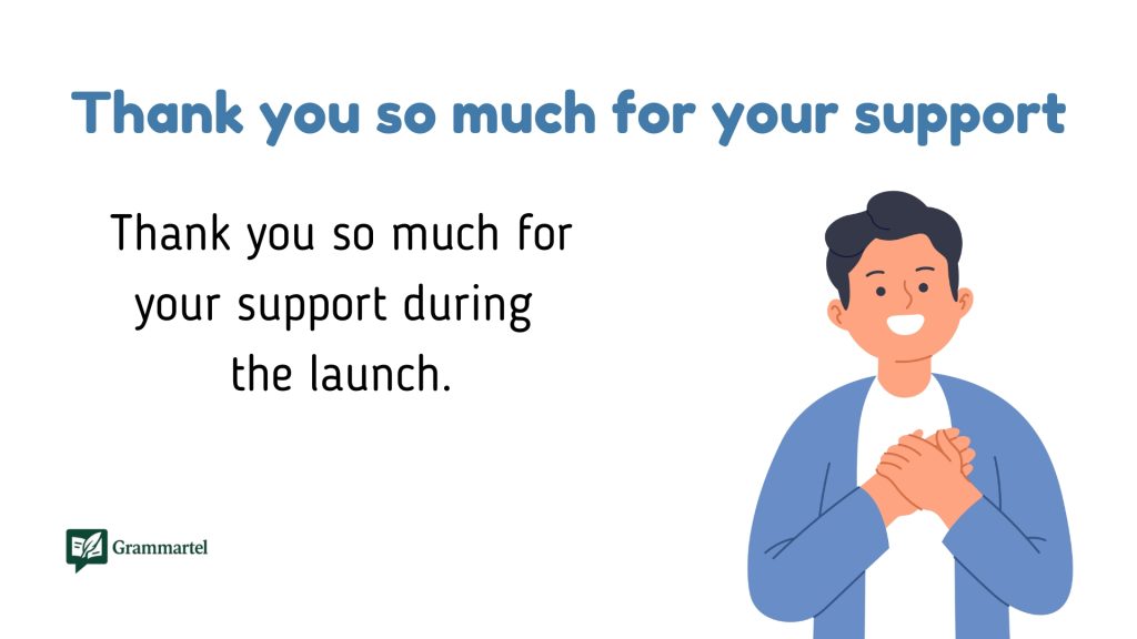 Thank you so much for your support