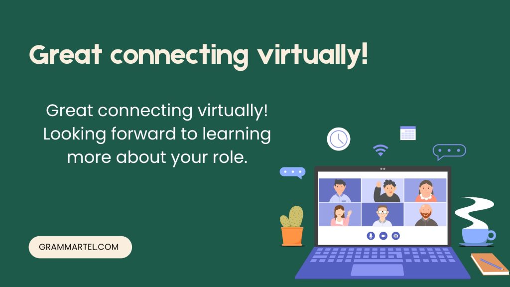 Great connecting virtually!