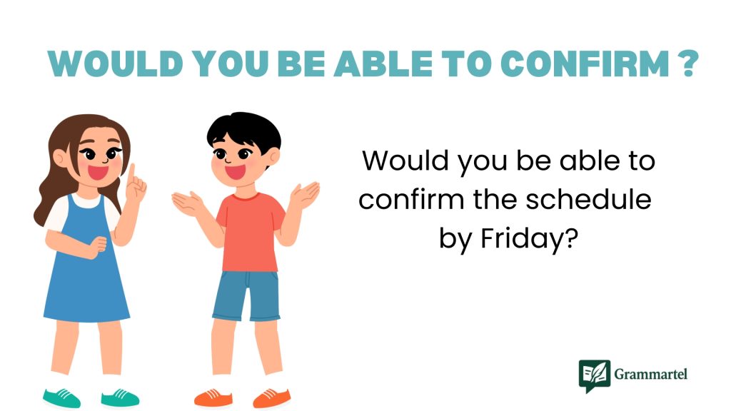 Would you be able to confirm ?