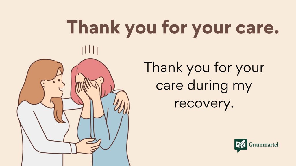 Thank you for your care.